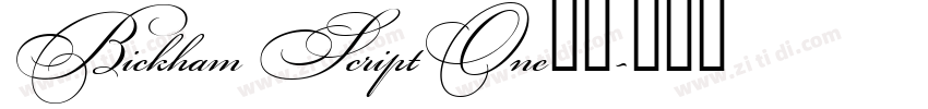 Bickham ScriptOne字体字体转换